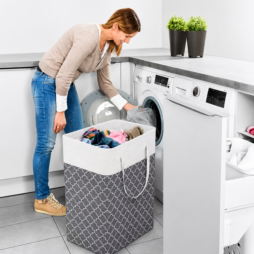 Lauva 75L Waterproof Laundry Basket – Foldable Fabric Hamper