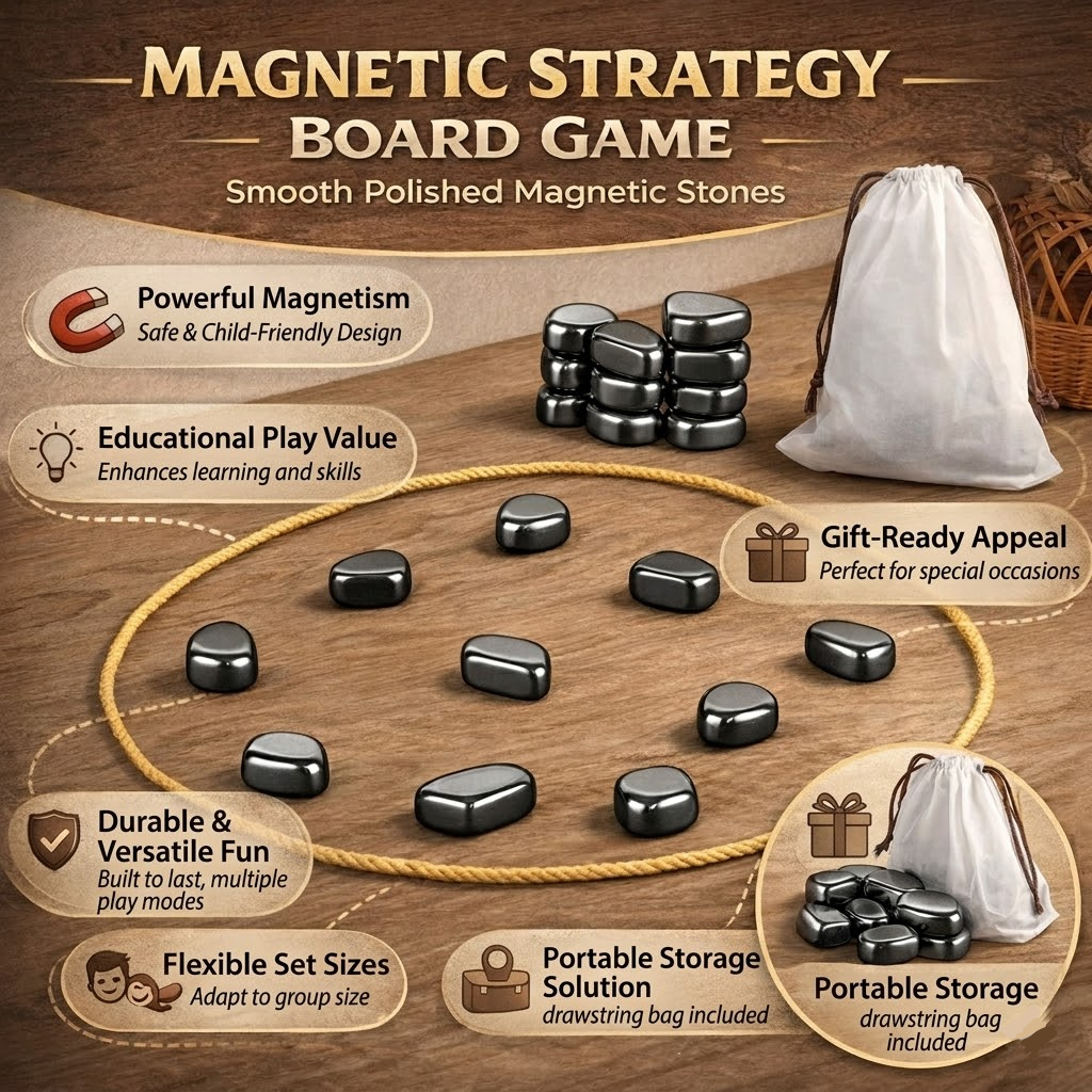 Magnetic Strategy Board Game – 20-40 Piece Set & Family Fun Ages 6+