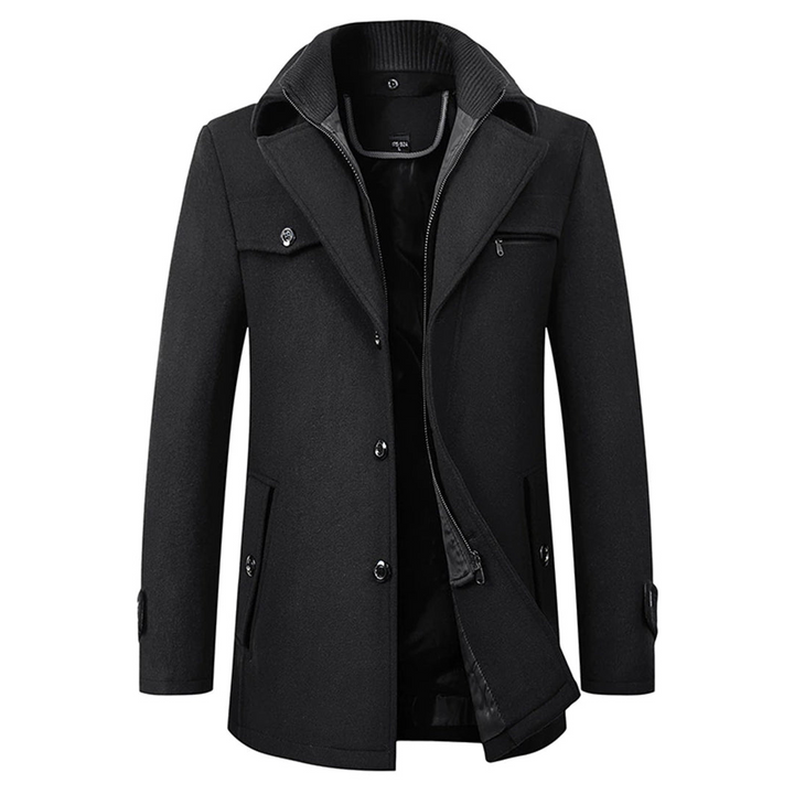 Men’s Wool Blend Overcoat Double Collar