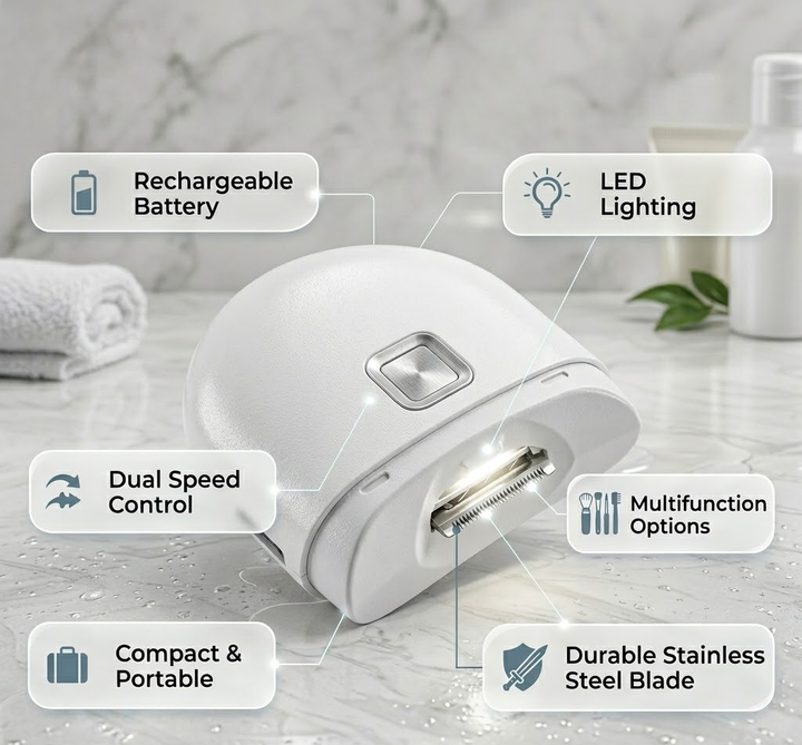 Electric Nail Clipper – Rechargeable Trimmer with LED Light