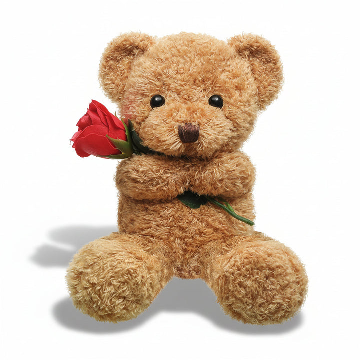 Plush Rose Teddy Bear – Romantic Valentine's Gift