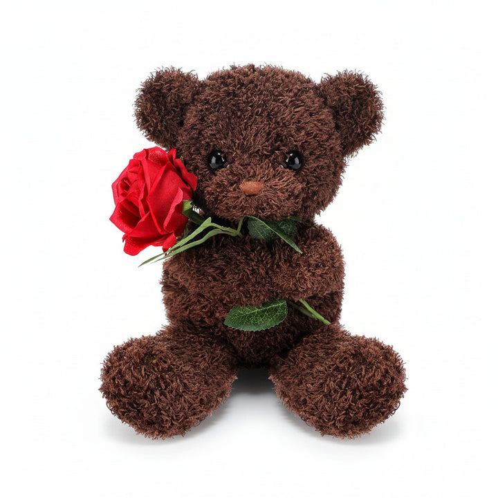 Plush Rose Teddy Bear – Romantic Valentine's Gift