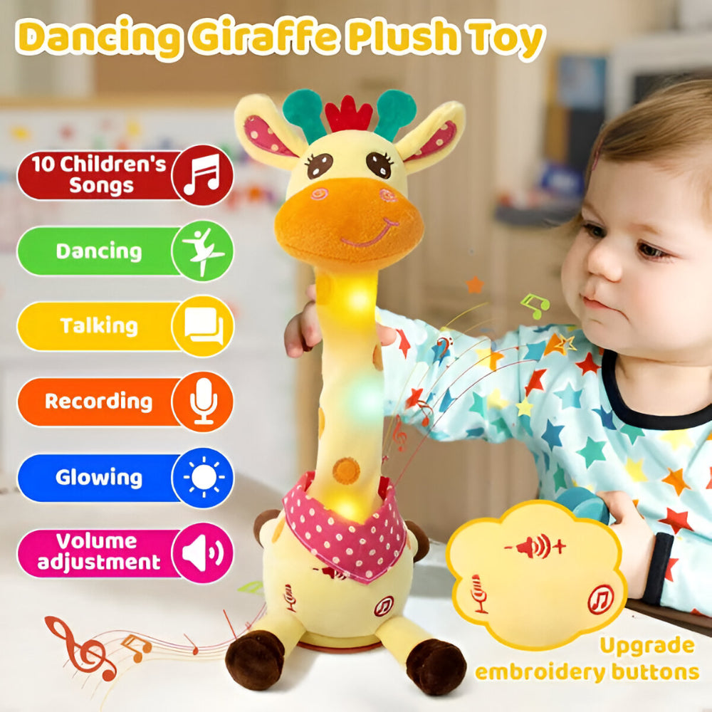 Interactive Singing Giraffe Plush Toy – 60 Nursery Rhymes