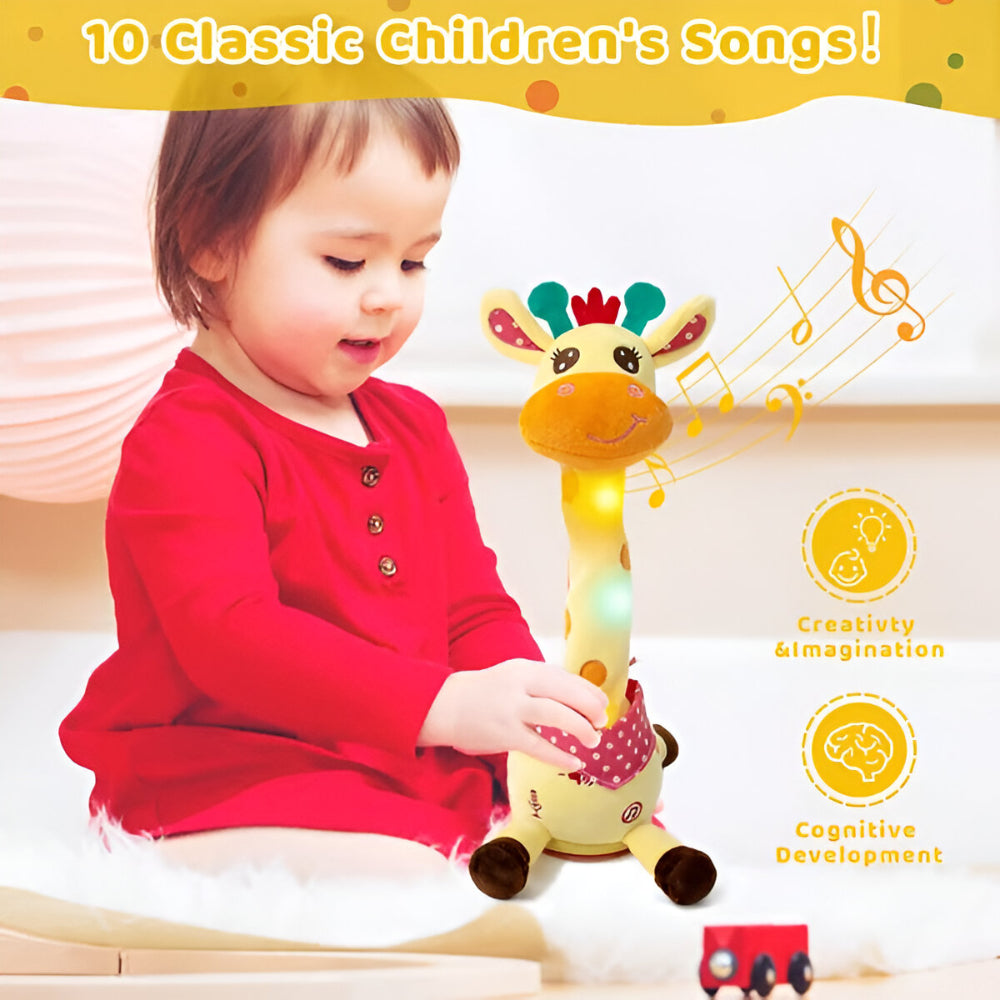 Interactive Singing Giraffe Plush Toy – 60 Nursery Rhymes