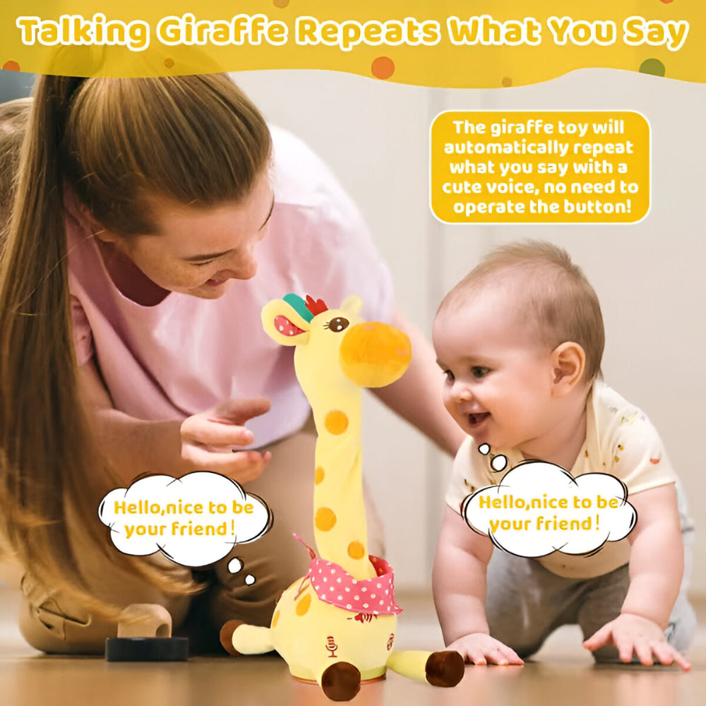 Interactive Singing Giraffe Plush Toy – 60 Nursery Rhymes