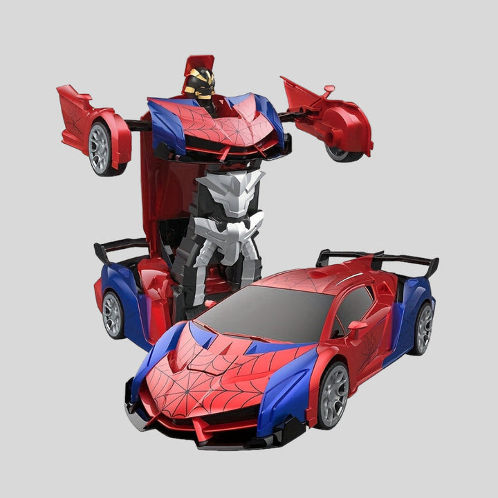 RC Car Transforming Robot Toy – LED Lights 2-in-1 Rechargeable