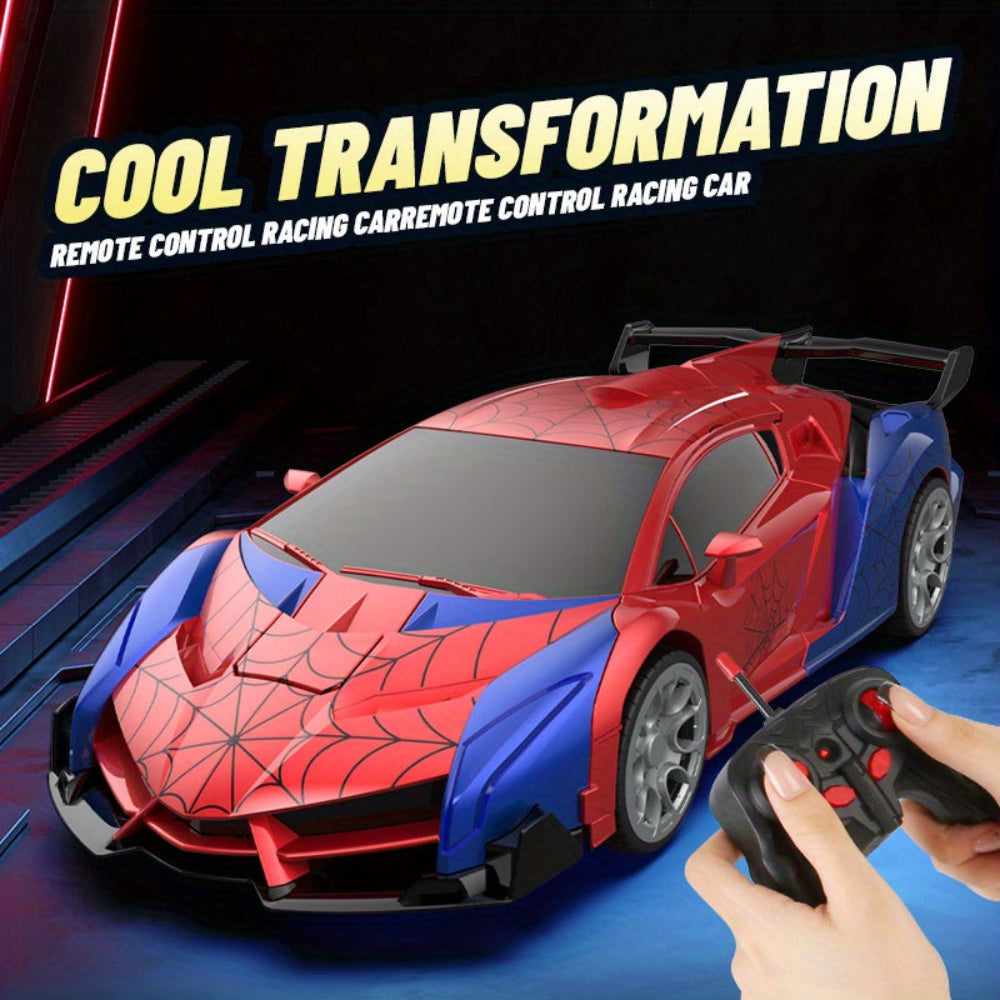 RC Car Transforming Robot Toy – LED Lights 2-in-1 Rechargeable