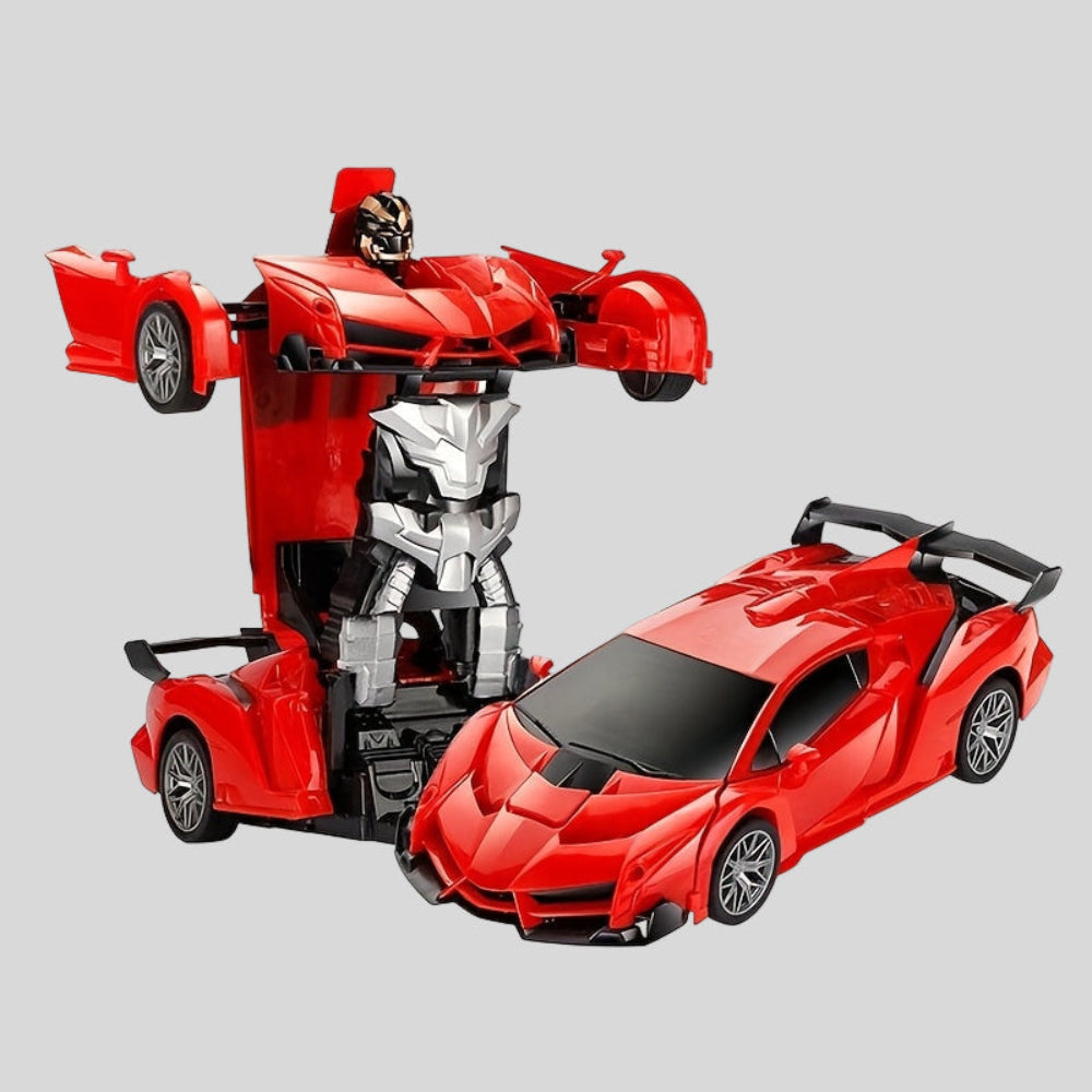 RC Car Transforming Robot Toy – LED Lights 2-in-1 Rechargeable