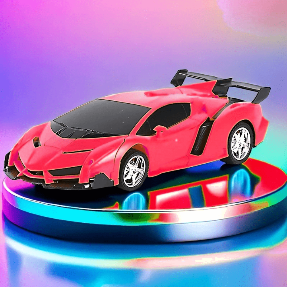 RC Car Transforming Robot Toy – LED Lights 2-in-1 Rechargeable
