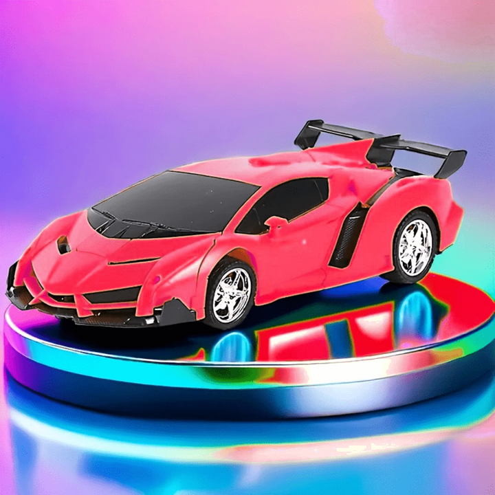 RC Car Transforming Robot Toy – LED Lights 2-in-1 Rechargeable
