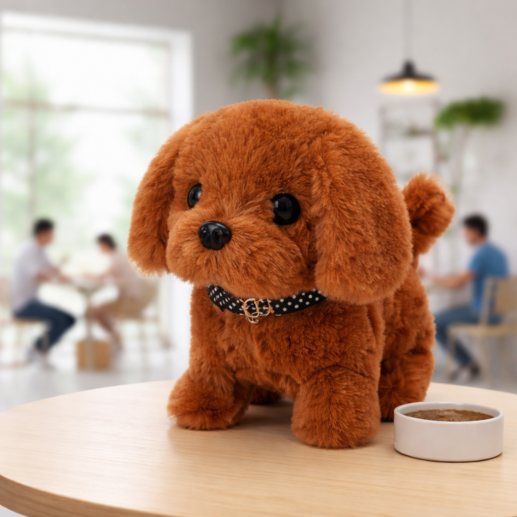 Robot Dog Toy Interactive Plush Puppy Realistic Walking Pet