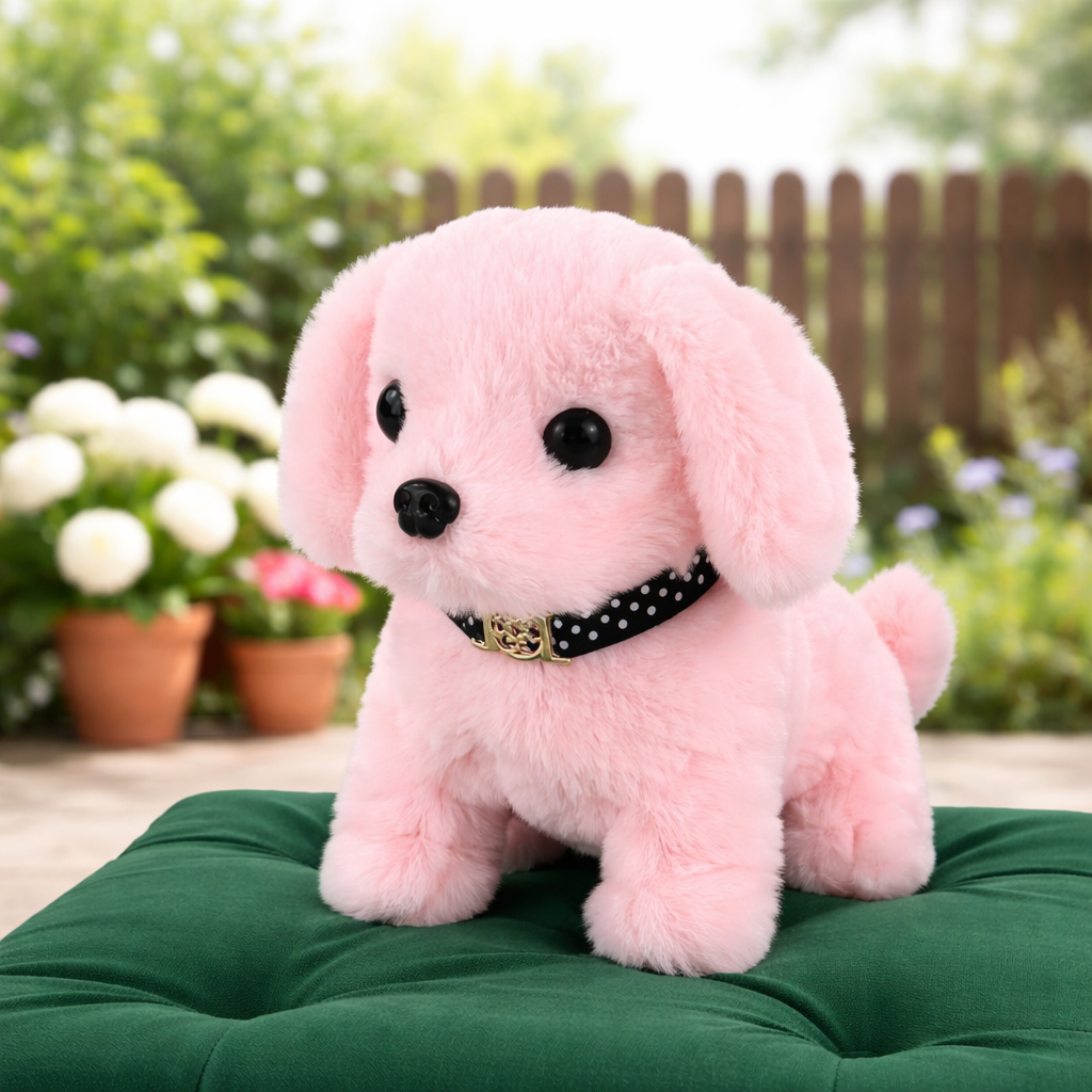 Robot Dog Toy Interactive Plush Puppy Realistic Walking Pet