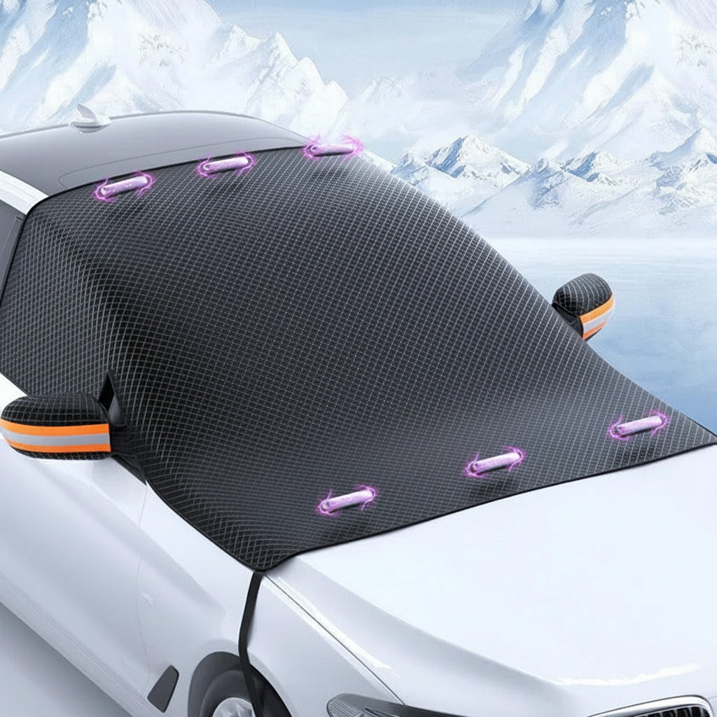 Car Windshield Snow Cover – Magnetic Oxford Fabric & All-Season Use