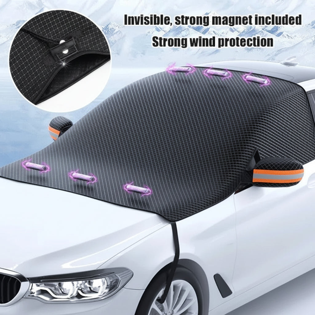 Car Windshield Snow Cover – Magnetic Oxford Fabric & All-Season Use