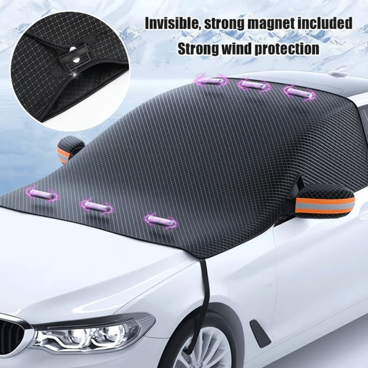 Car Windshield Snow Cover – Magnetic Oxford Fabric & All-Season Use