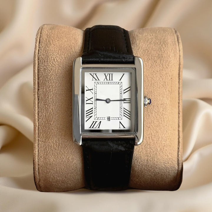 Men's Classic Dress Watch Square Analog Retro Style