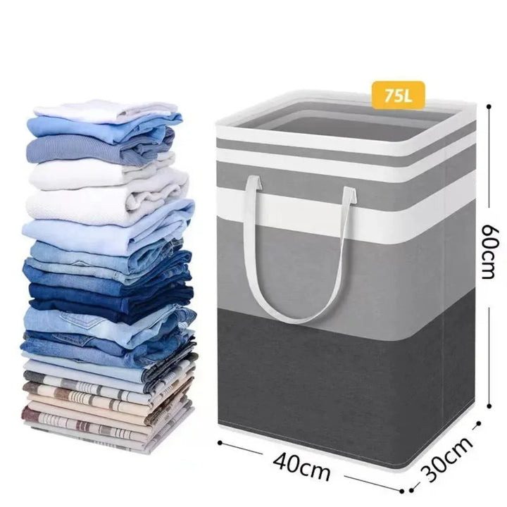 Lauva 75L Waterproof Laundry Basket – Foldable Fabric Hamper