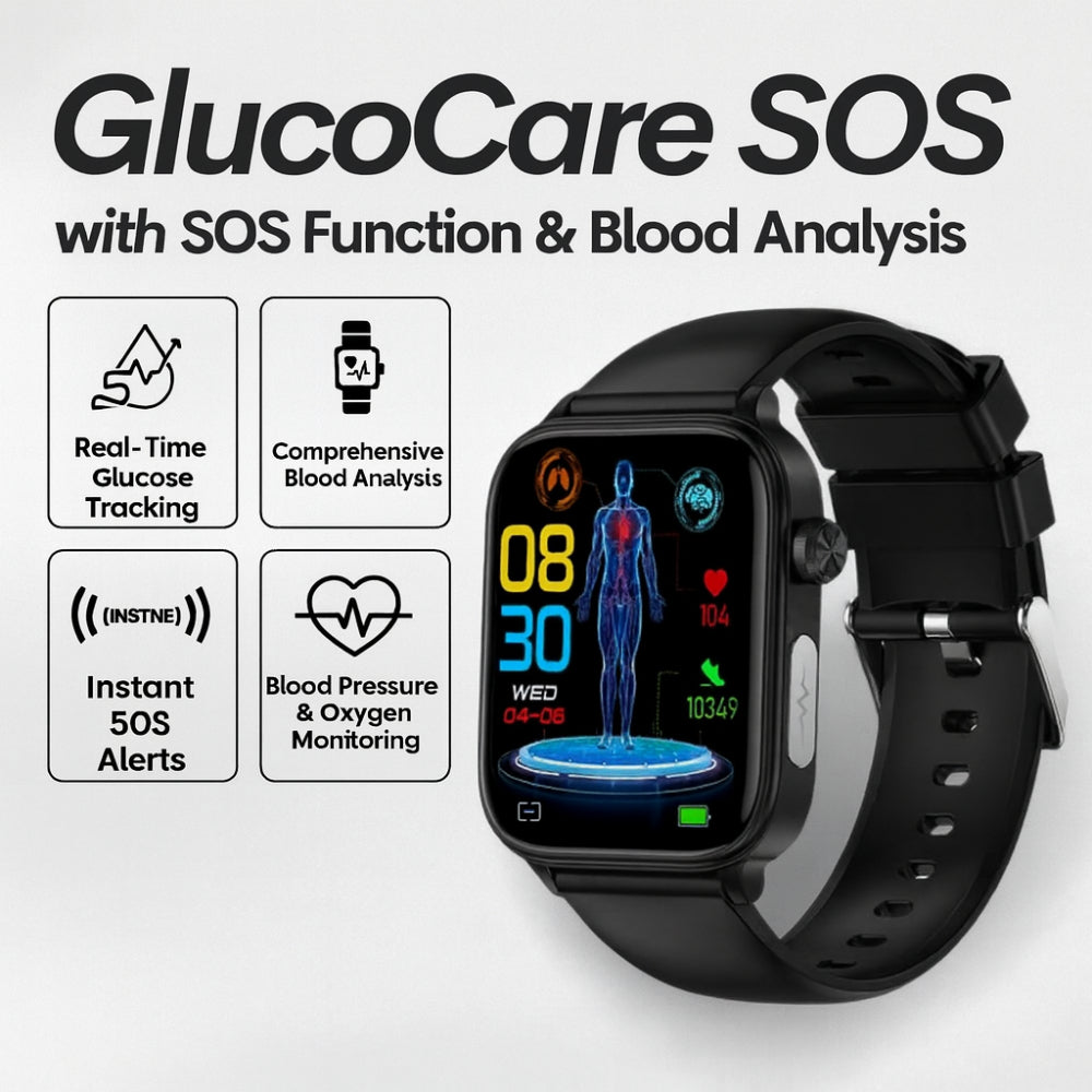 Health Monitoring Smartwatch – GPS SOS Alert 20-Day Battery