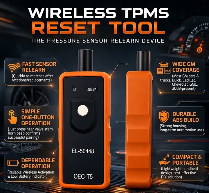 TPMS Reset Tool – Wireless Tire Sensor Relearn for GM