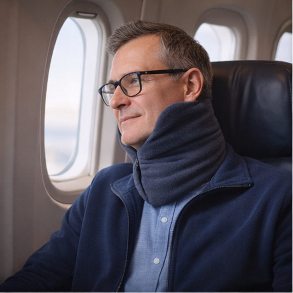 Wrap-Style Travel Neck Pillow – Compact Upright Support