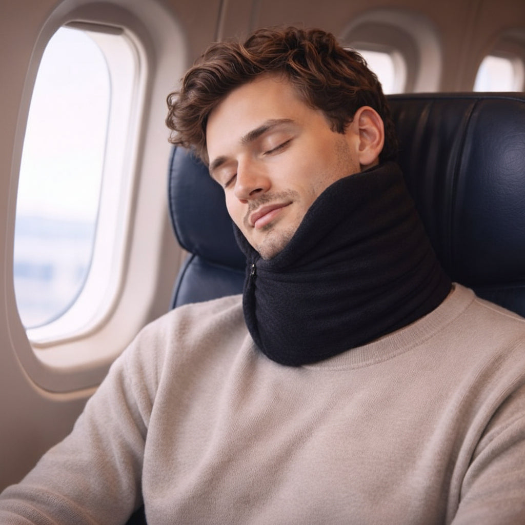 Wrap-Style Travel Neck Pillow – Compact Upright Support