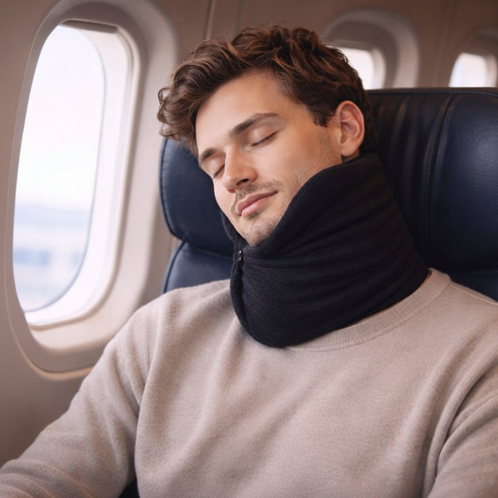 Wrap-Style Travel Neck Pillow – Compact Upright Support