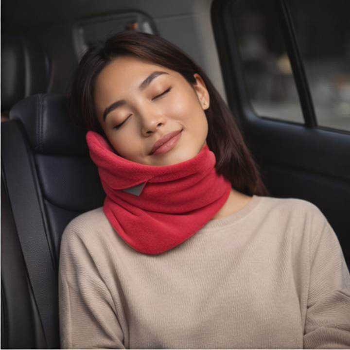 Wrap-Style Travel Neck Pillow – Compact Upright Support
