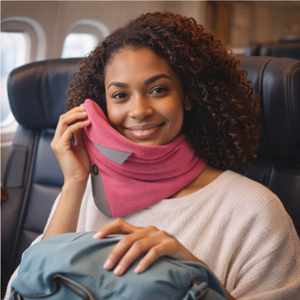 Wrap-Style Travel Neck Pillow – Compact Upright Support