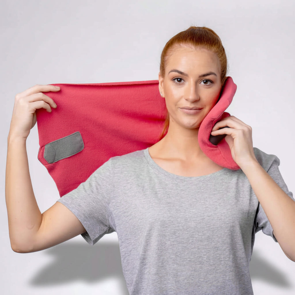 Wrap-Style Travel Neck Pillow – Compact Upright Support