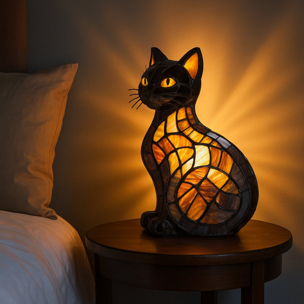 Cat Night Light Table Lamp – Soft Ambient Bedside Light