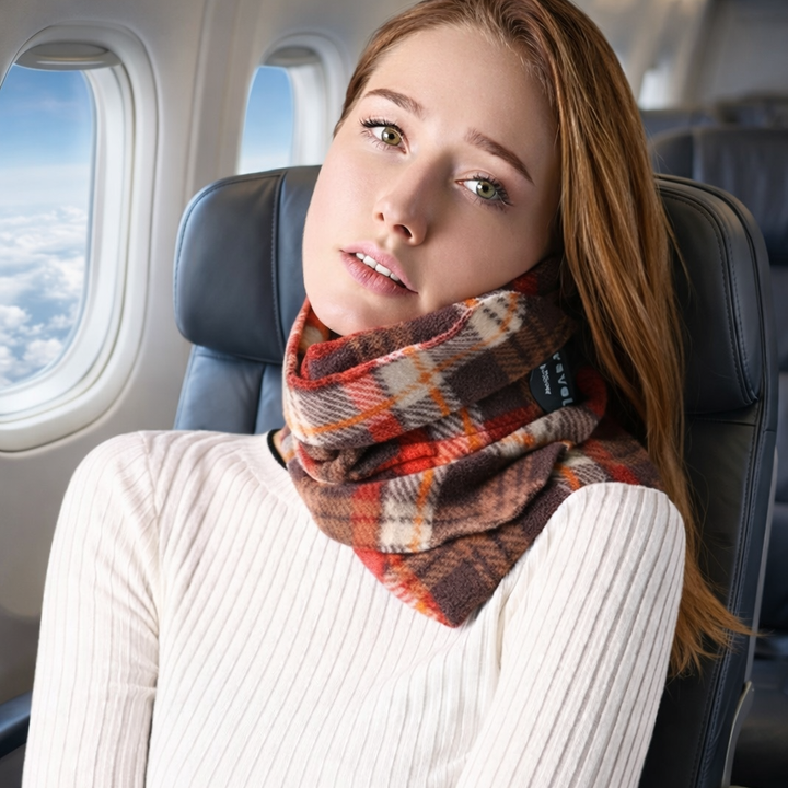 Wrap-Style Travel Neck Pillow – Compact Upright Support