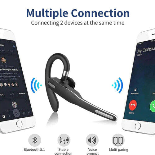 Trucker Dual Mic Wireless Bluetooth 5.1 Noise Cancelling Headset/Earbuds