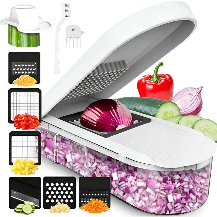 7-in-1 Vegetable Chopper – Manual Slicer & Dicer Set
