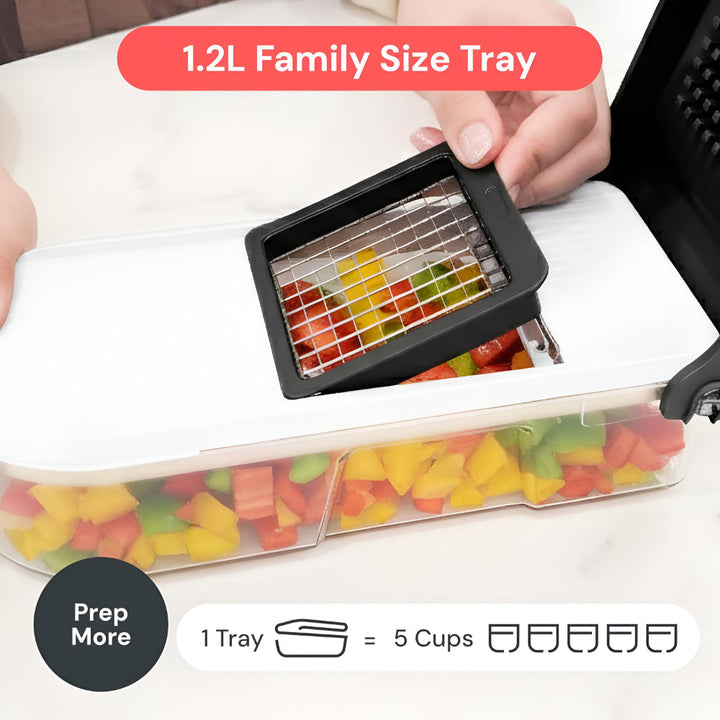 7-in-1 Vegetable Chopper – Manual Slicer & Dicer Set