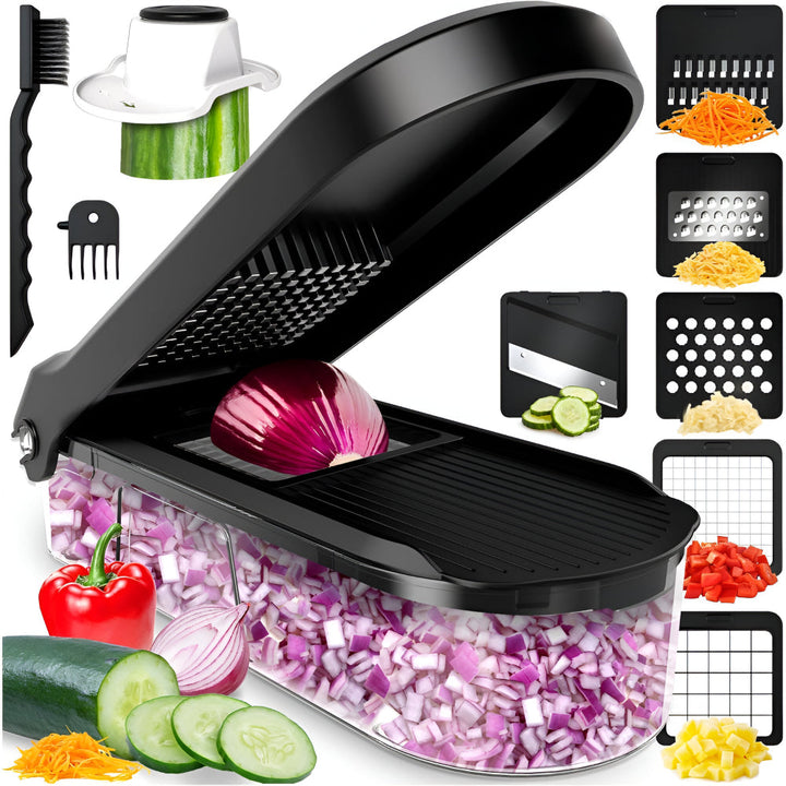 7-in-1 Vegetable Chopper – Manual Slicer & Dicer Set