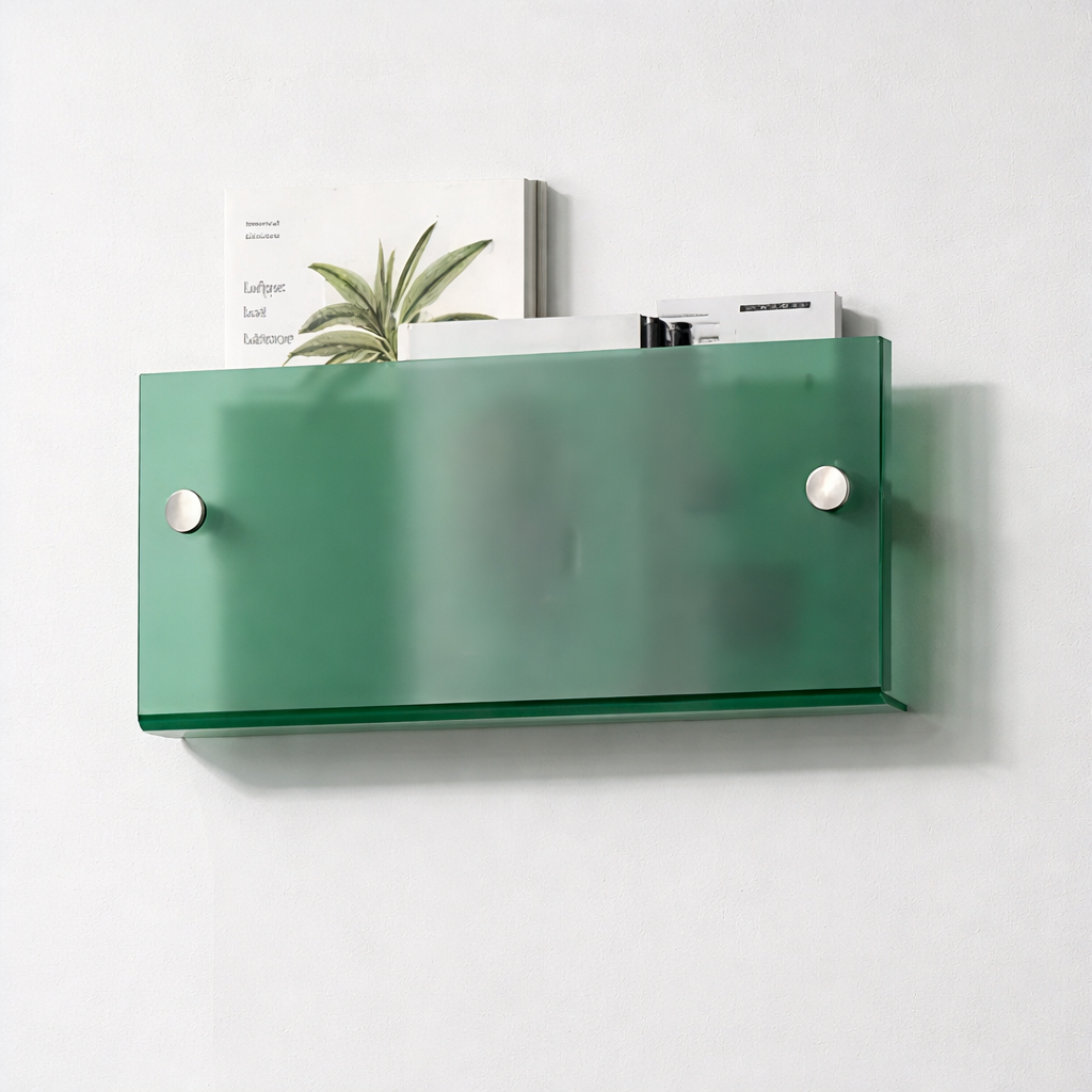 Acrylic Floating Wall Shelf – Magazine & Storage Organizer