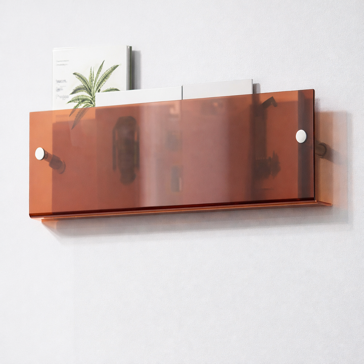 Acrylic Floating Wall Shelf – Magazine & Storage Organizer
