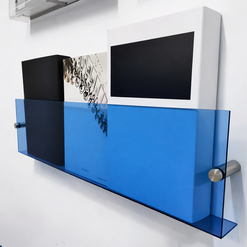 Acrylic Floating Wall Shelf – Magazine & Storage Organizer