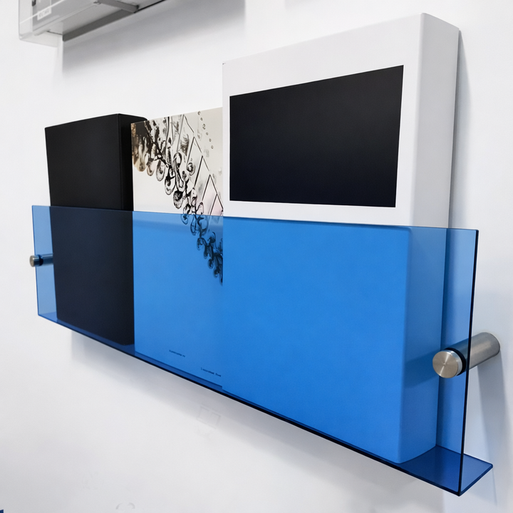 Acrylic Floating Wall Shelf – Magazine & Storage Organizer