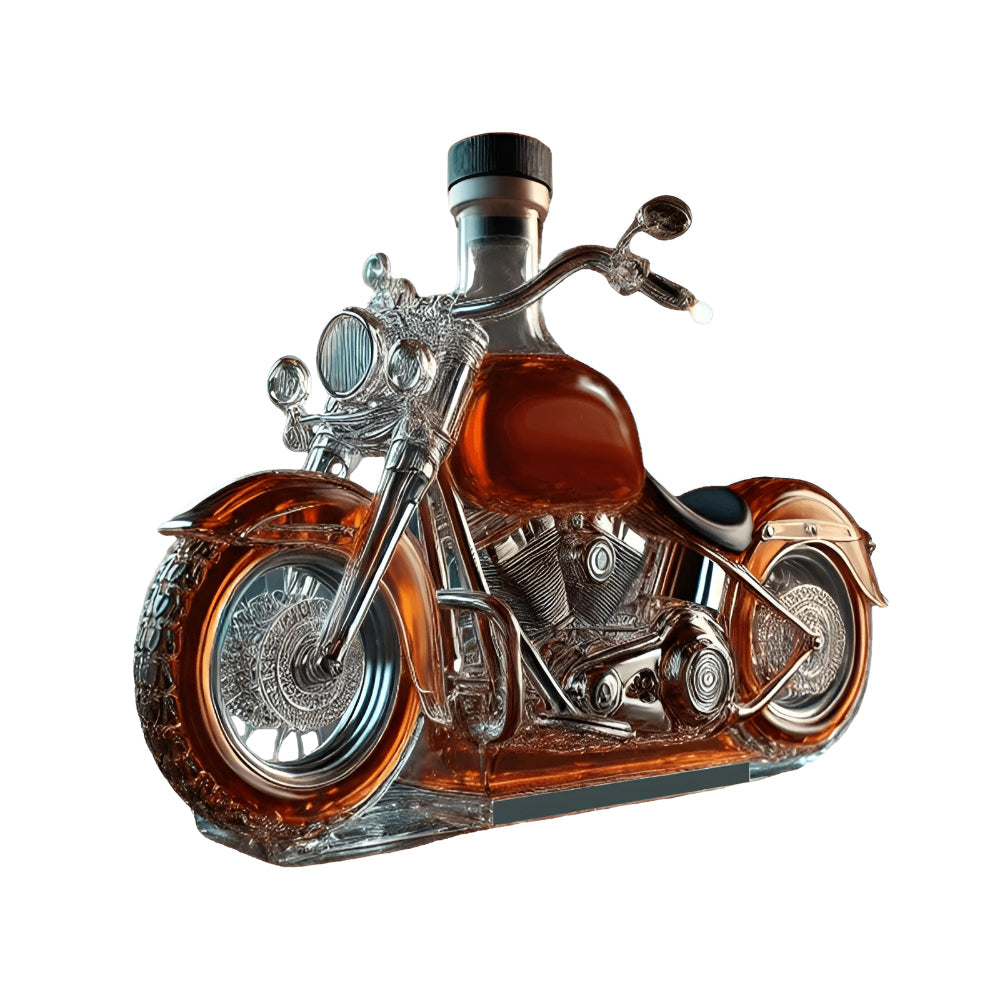 Motorcycle Whiskey Decanter – 750ml Glass Bottle & Bar Gift