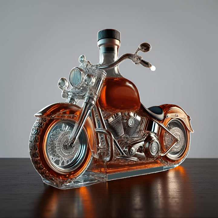 Motorcycle Whiskey Decanter – 750ml Glass Bottle & Bar Gift