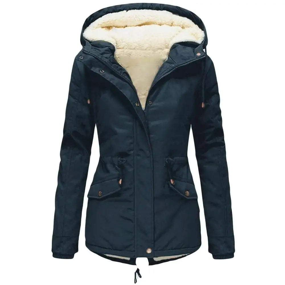 Women's Fleece Lined Hooded Parka Jacket
