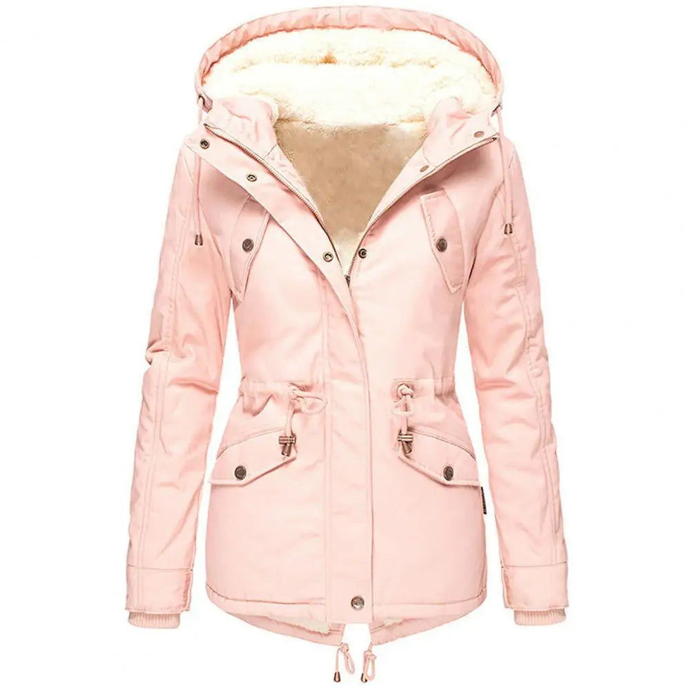 Women's Fleece Lined Hooded Parka Jacket