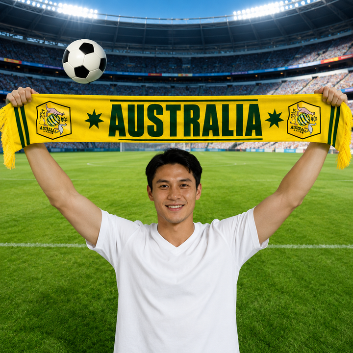Australia World Cup Fan Scarf – Soccer Sports Supporter & Flag Design