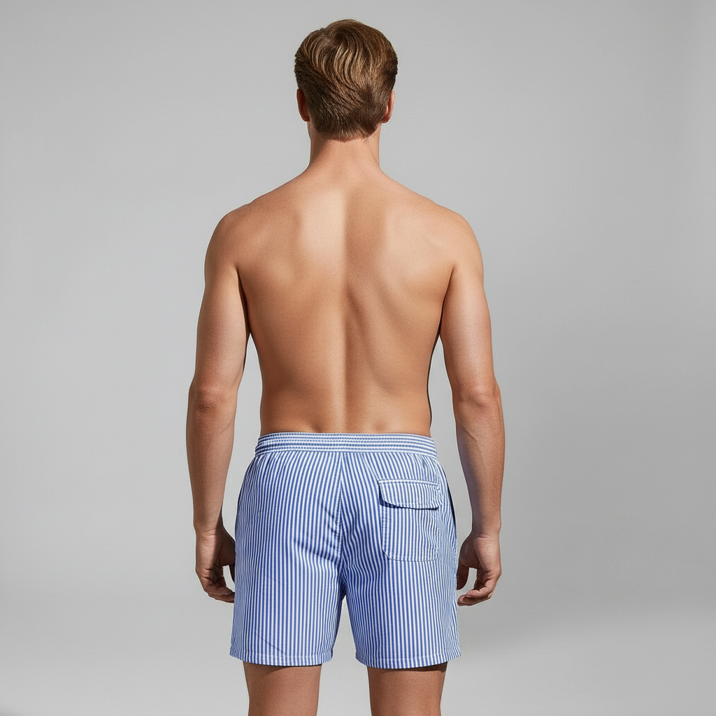 Men's Striped Drawstring Shorts