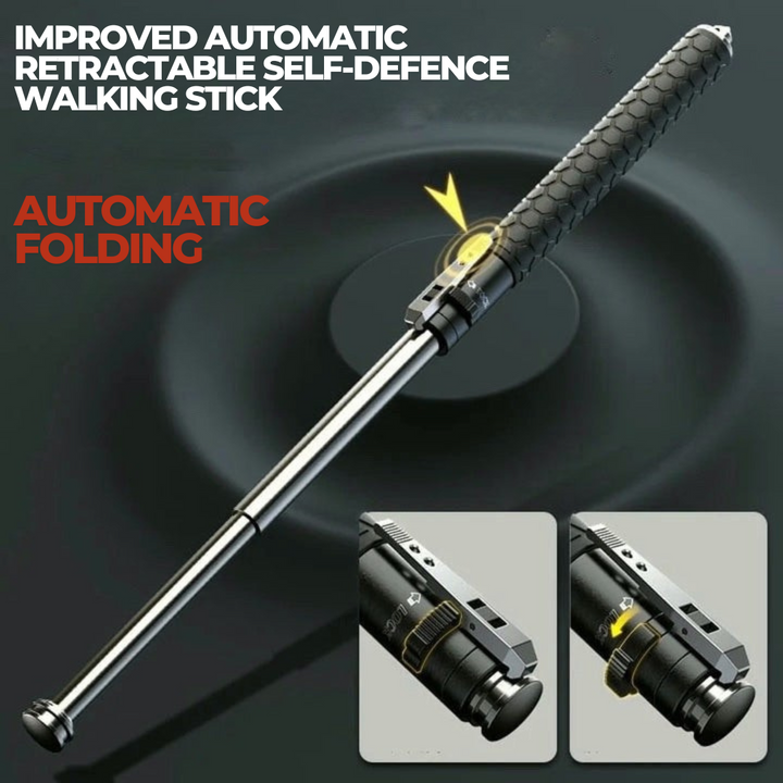 Self-Defense Walking Stick – One-Click Deploy Anti-Slip Grip