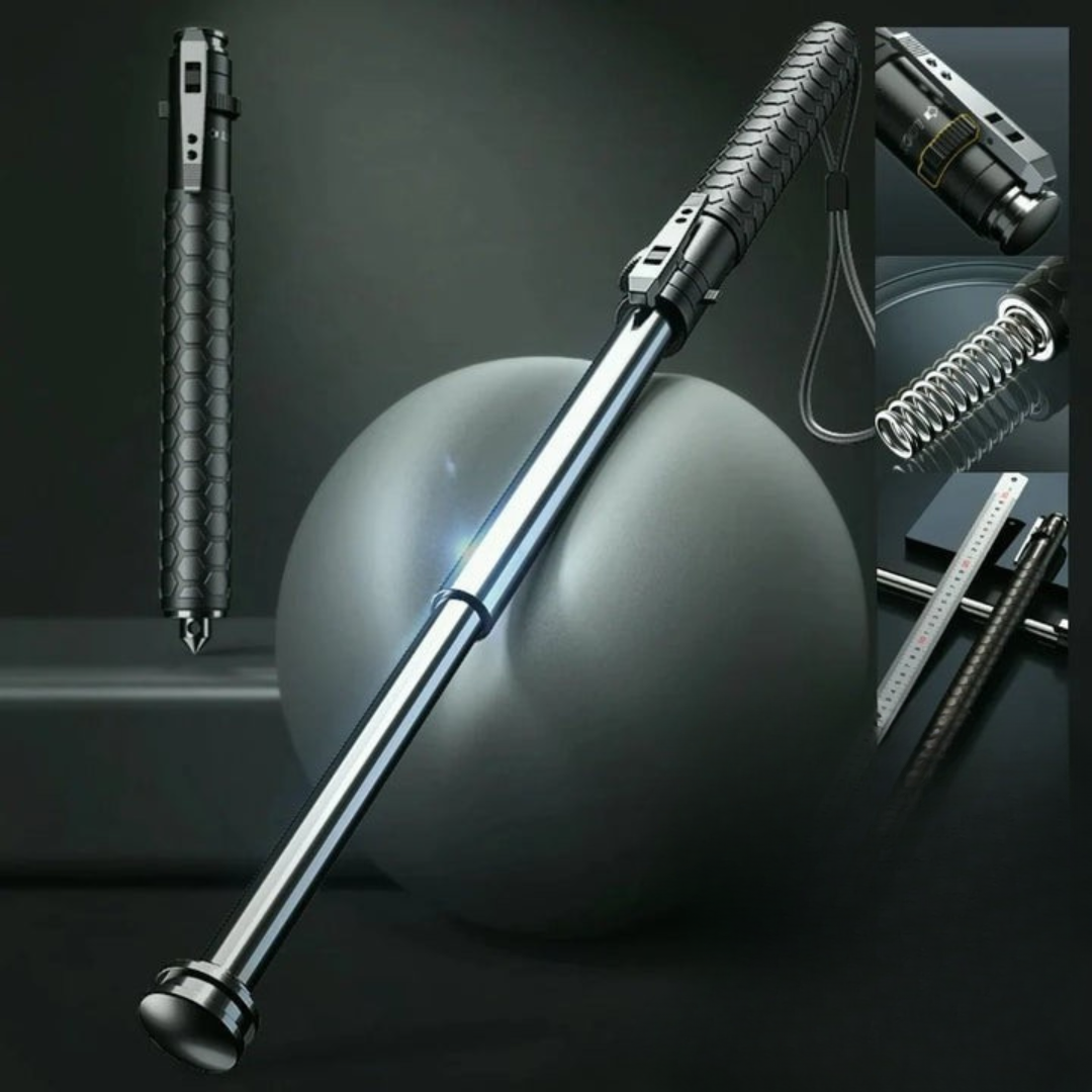Self-Defense Walking Stick – One-Click Deploy Anti-Slip Grip