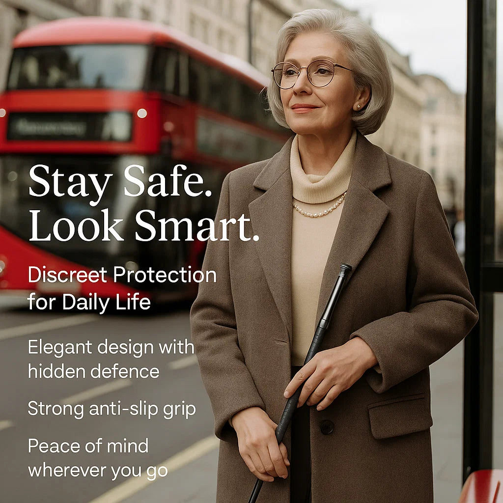 Self-Defense Walking Stick – One-Click Deploy Anti-Slip Grip