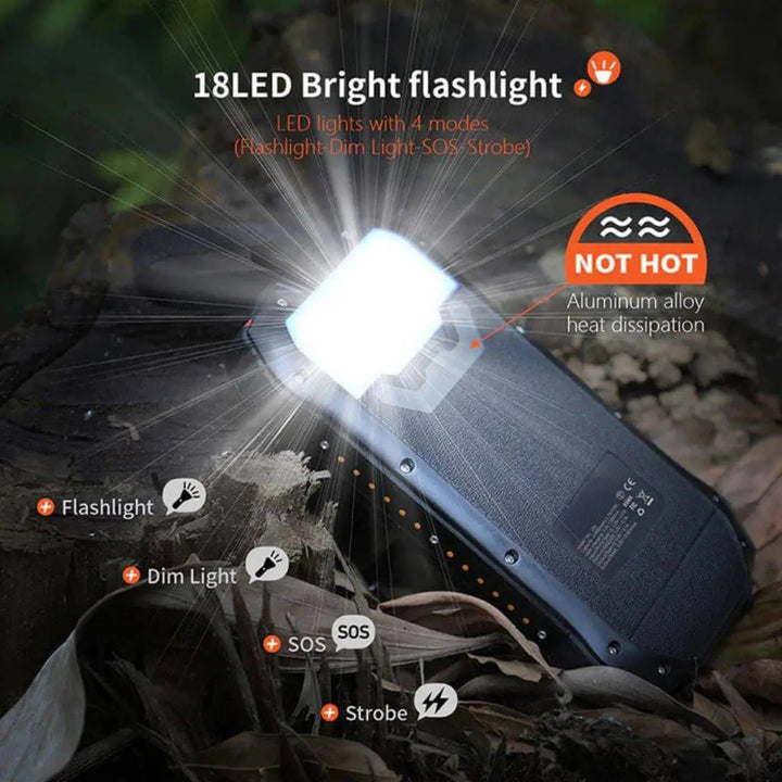 Portable Solar Power Bank – High Capacity Outdoors Emergency & USB Charging