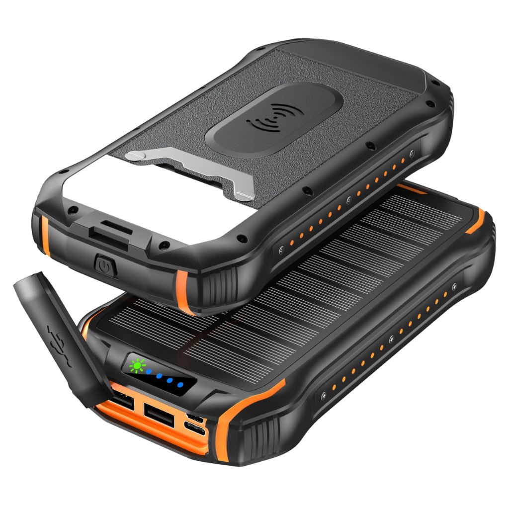 Portable Solar Power Bank – High Capacity Outdoors Emergency & USB Charging